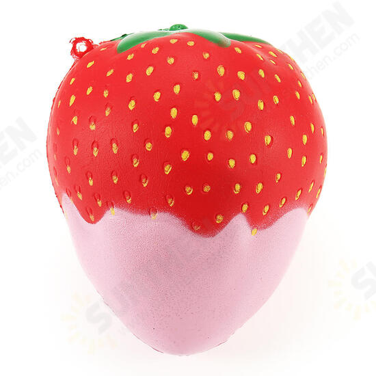 Squishy Strawberry With Jam Jumbo 10cm Soft Slow Rising With Packaging Collection Gift Decor