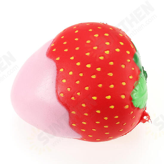 Squishy Strawberry With Jam Jumbo 10cm Soft Slow Rising With Packaging Collection Gift Decor