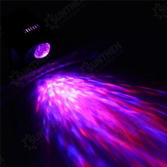 10W RGB Remote LED Water Wave Stage Lighting Disco Party Projector AC100-240V