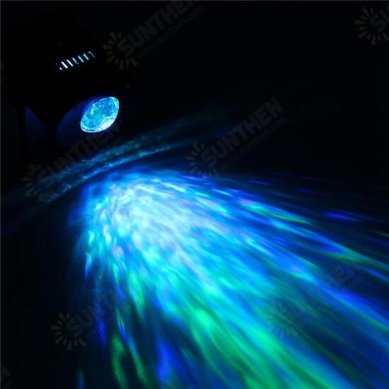 10W RGB Remote LED Water Wave Stage Lighting Disco Party Projector AC100-240V