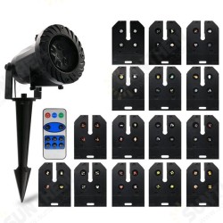 15 Patterns 6W LED Remote Control Projector Stage Light Outdoor Christmas Halloween Decor AC100-240V 15 Patterns 6W LED Remote Control Projector Stage Light Outdoor Christmas Halloween Decor AC100-240V