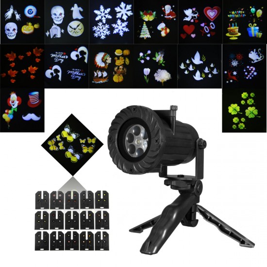 15 Patterns LED Projector Stage Light Party KTV DJ Disco with Remote