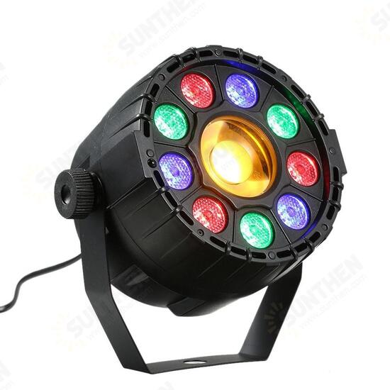 15W 10 LED Strobe Par Lamp RGB Yellow DMX Sound Remote Control Stage Light for DJ Party AC90-240V