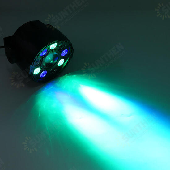 15W RGBW 10 LED Sound-activated Remote Control DMX Stage Strobe Light for Christmas Disco AC90-240V