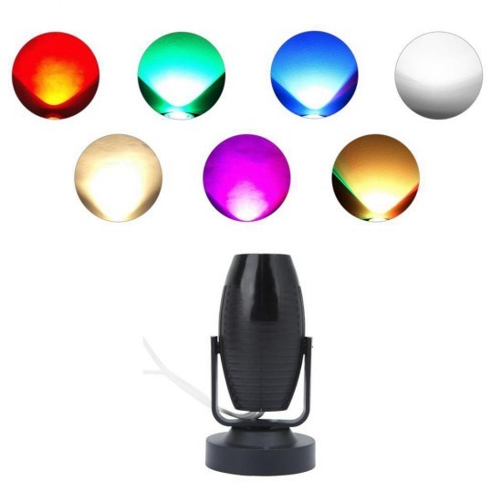 1W RGB LED Colorful Stage Lamp Black Shell Spot Light for Disco KTV Party AC110-220V