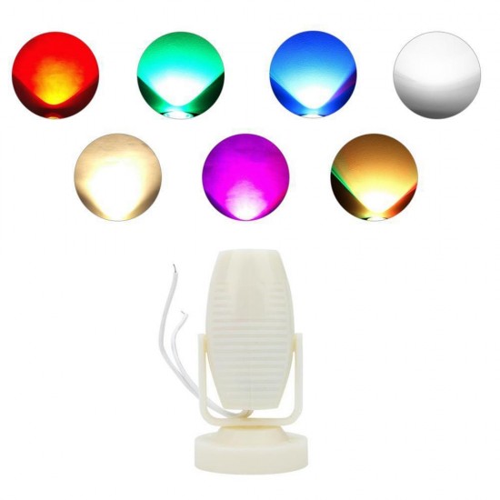 1W RGB LED Colorful Stage Lamp White Shell Spot Light for Disco KTV Party AC110-220V