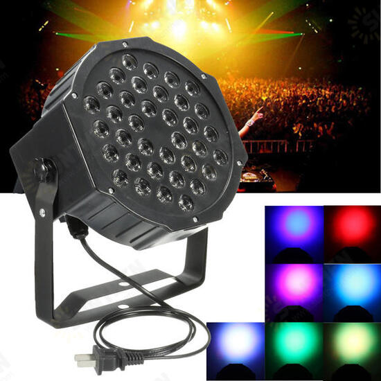 36W RGB LED Stage Light PAR DMX-512 Light Projector Party DJ Light