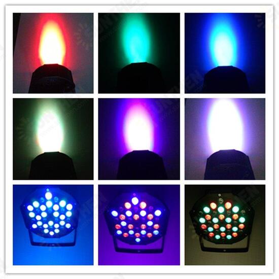 36W RGB LED Stage Light PAR DMX-512 Light Projector Party DJ Light