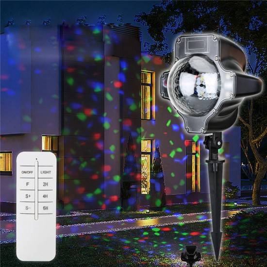 3W Christmas Snow RGB / White LED Projector Snowflakes Stage Light Home Garden Decor AC220V