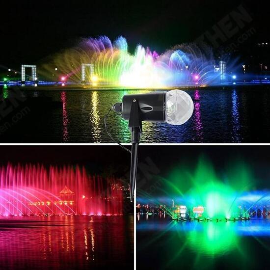 3W Rotating Crystal Ball LED Christmas Projection Stage Light Waterproof Outdoor Landscape Spotlight