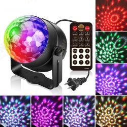 5W RGBWP LED Sound Activated Remote Control Crystal Ball Stage Light for Christmas Party 5W RGBWP LED Sound Activated Remote Control Crystal Ball Stage Light for Christmas Party