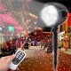 8W Snow Falling Moving Remote Control LED Projector Stage Light Christmas Outddor Garden Party Lamp