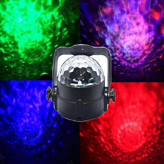 9W RGBW Remote Sound Control LED Water Wave Effect Magic Ball Stage Light for Christmas Party Disco