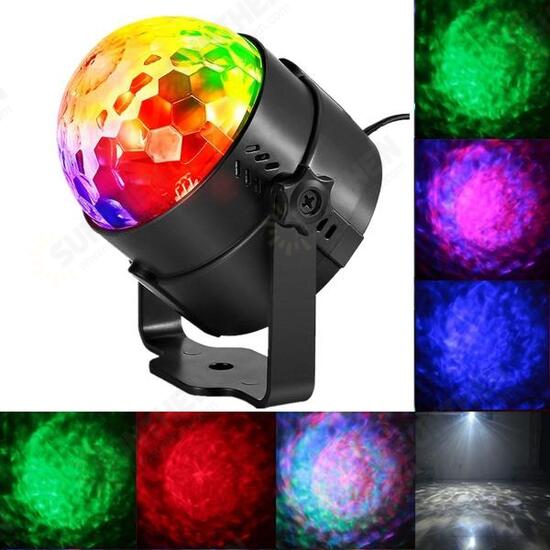 9W RGBW Remote Sound Control LED Water Wave Effect Magic Ball Stage Light for Christmas Party Disco