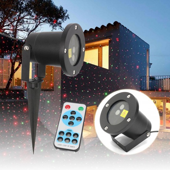 Christmas Star Projector Stage Light Waterproof R&G LED Remote Control Outdoor Landscape Lamp Christmas Decorations Clearance Christmas Lights