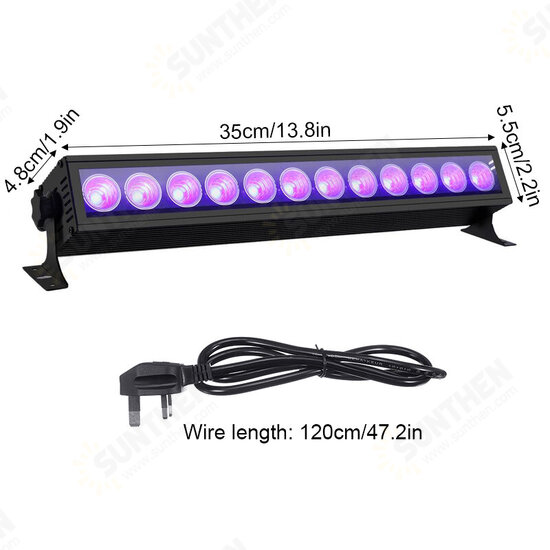 12LED 36W UV LED Light Bar 360° Adjustable Wall Lights Lamp for DJ Stage Party