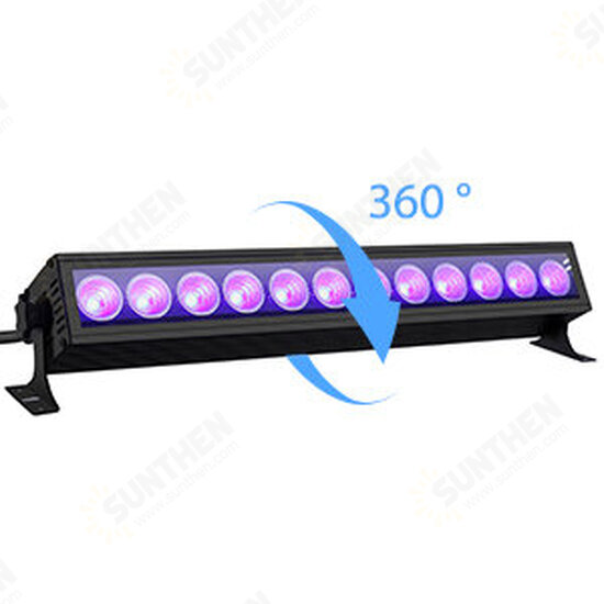 12LED 36W UV LED Light Bar 360° Adjustable Wall Lights Lamp for DJ Stage Party