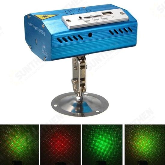 Mini R&G Light SD USB Projector Disco Stage Xmas Dancing Party DJ Club Pub