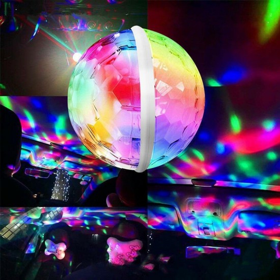 Mini USB RGB LED Car DJ Stage Light Portable Family Party Ball Colorful Light Bar Club Stage Effect Lamp Mobile Phone Lighting