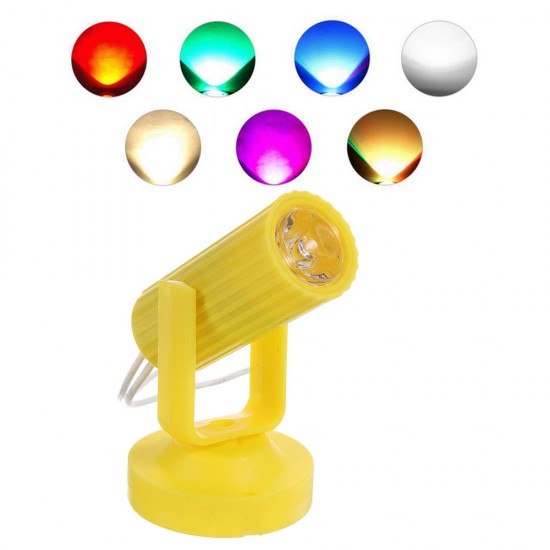 RGB LED Colorful Stage Lamp Yellow Shell Spot Light for Disco KTV Party AC110-220V