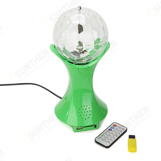 World Cup Rotating RGB LED Stage Light With Sound Mode MP3 Remote Controller U Disk