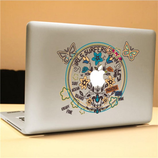 Butterfly Wreath Decal Vinyl Sticker Skin Shell Decoration Laptop Sticker Decal For Apple MacBook