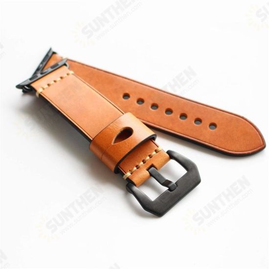 Crazy Horse Genuine Leather Watch Band For Apple Watch Series 1/ Series 2 38/42mm