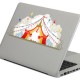 Circus Decorative Laptop Decal Removable Bubble Self-adhesive Partial Color Skin Sticker