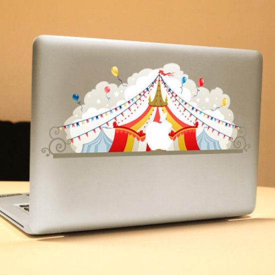 Circus Decorative Laptop Decal Removable Bubble Self-adhesive Partial Color Skin Sticker
