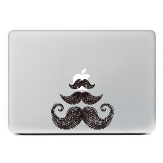 Moustache Decorative Laptop Decal Removable Bubble Self-adhesive Partial Color Skin Sticker