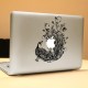 Peacock Decorative Laptop Decal Removable Bubble Self-adhesive Partial Color Skin Sticker