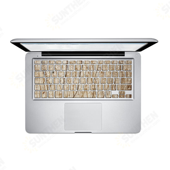 Wall Colored Glaze Macbook Keyboard Removable Bubble Self-adhesive Decal For Macbook Pro 13 15 Inch