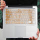 Yellow Marble Plate PVC Keyboard Bubble Self-adhesive Decal For Macbook Pro 13 15 Inch Yellow Marble Plate PVC Keyboard Bubble Self-adhesive Decal For Macbook Pro 13 15 Inch