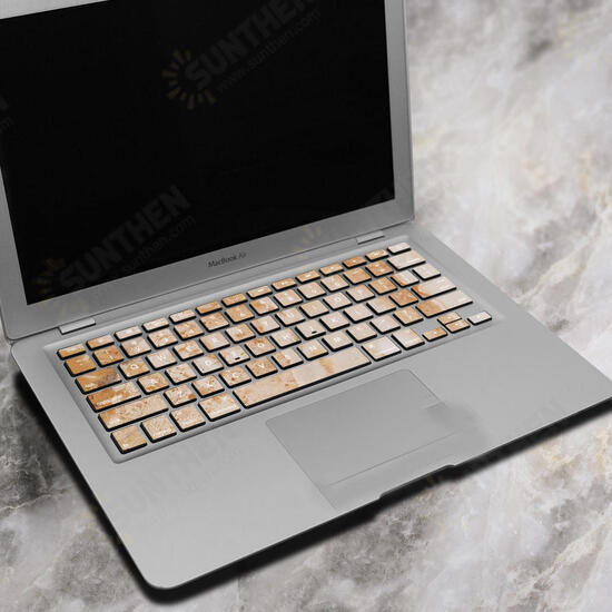 Yellow Marble Plate PVC Keyboard Bubble Self-adhesive Decal For Macbook Pro 13 15 Inch Yellow Marble Plate PVC Keyboard Bubble Self-adhesive Decal For Macbook Pro 13 15 Inch