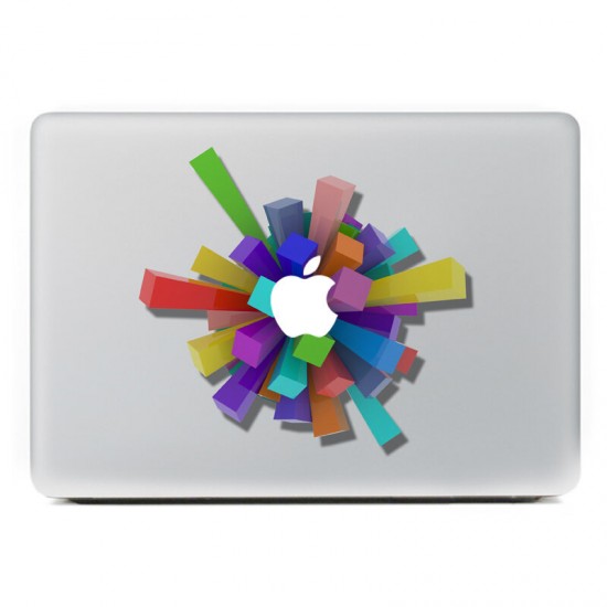 Removable 3D Effect Vinyl Decal Sticker Skin For Macbook 13 Inch