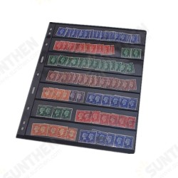 10 Sheet of Stamp Stock Black & Double Sided Page (7 Strips) & 9 Binder Holes 10 Sheet of Stamp Stock Black & Double Sided Page (7 Strips) & 9 Binder Holes