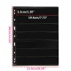 10 Sheet of Stamp Stock Black & Double Sided Page (7 Strips) & 9 Binder Holes