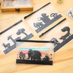 2018 stationery bag cute animal translucent matte paper bag zipper pencil Case 2018 stationery bag cute animal translucent matte paper bag zipper pencil Case