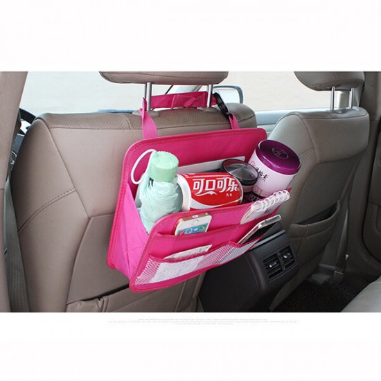 8 Colors Back Seat Organizer Oxford Fabric Hanging Storage Bag Seat Cover Protector