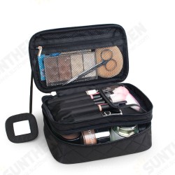 Double layer Nylon Lady's Cosmetic Bag Waterproof Make Up Handbag Tools Organizer Pouch Wash Toilet Double layer Nylon Lady's Cosmetic Bag Waterproof Make Up Handbag Tools Organizer Pouch Wash Toilet