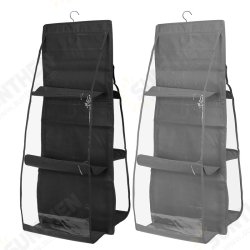 Double-sided Six-layer Hanging Handbag Closet Wardrobe Bag Storage Holder Double-sided Six-layer Hanging Handbag Closet Wardrobe Bag Storage Holder