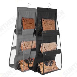 Double-sided Six-layer Hanging Handbag Closet Wardrobe Bag Storage Holder Double-sided Six-layer Hanging Handbag Closet Wardrobe Bag Storage Holder
