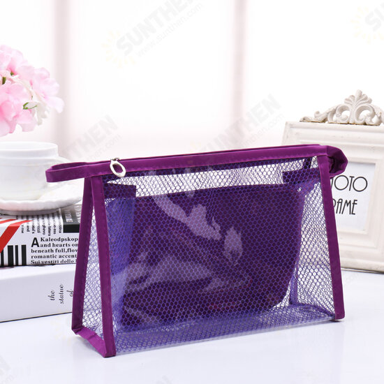 BX-112 Waterproof PVC Cosmetic Bags Two-piece Suit Net Travel Makeup Transparent Bag