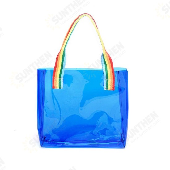 HN-B65 Colorful Waterproof PVC Travel Storage Bag Clear Large Beach Outdoor Tote Bag