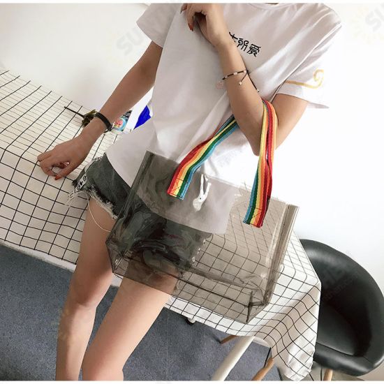 HN-B65 Colorful Waterproof PVC Travel Storage Bag Clear Large Beach Outdoor Tote Bag