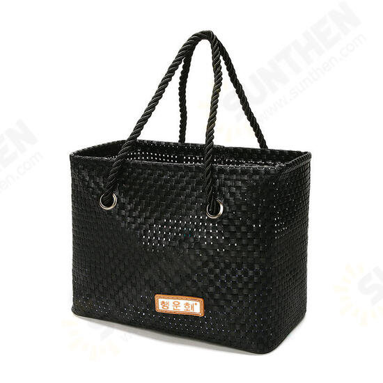 HN-B68 Woven Travel Storage Bag Durable Waterproof Beach Tote Sturdy Stripe Bag