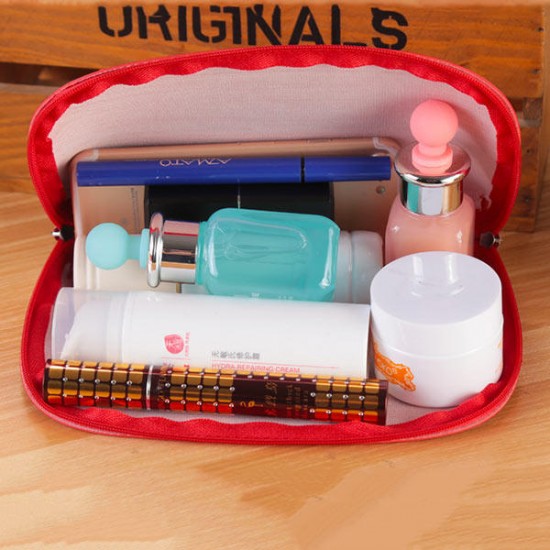 HN-CB06 PU Cosmetic Storage Bag 10 Colors Portable Waterproof Travel Toiletry Makeup Bag
