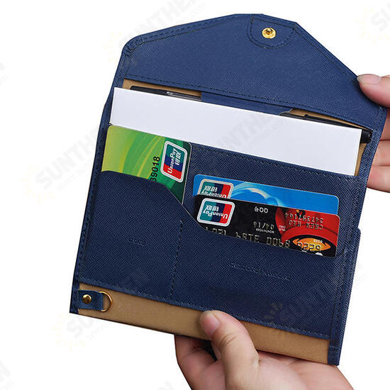 HN-PB2 9 Colors Fashion Leather Travel Passport Holder Credit Card Tickets Organizer