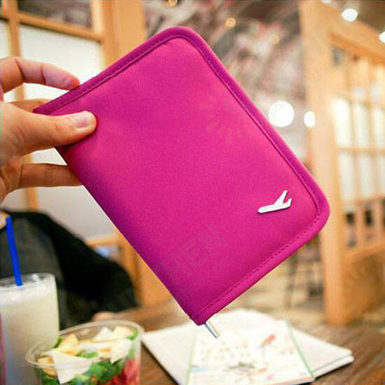 HN-X958 Travel Passport Storage Bag ID Card Tickets Cell Phone Money Folding Holder Organizer