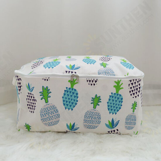 Signature Cotton Storage Bag Portable Folding Organizer Quilt Bag Pouch Washable Container